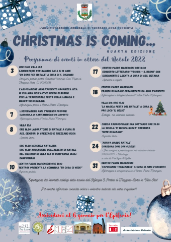 Calendario programmi in attesa del Natale 2022